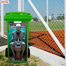1 buah Stiker Tempat Sampah Bertema Robot Tengkorak 2D Datar Perekat Diri, Tahan Air, Stiker Dekorasi Tahan Air Perekat Diri PVC, Mudah Dikupas dan Ditempel, Cocok untuk Dekorasi Dinding Rumah, Dapur, Dekorasi Tempat Sampah, Pengorganisasian Rumah, Penyimpanan Dapur - A - View 10