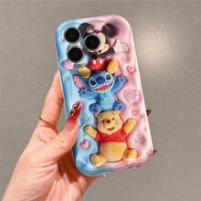 Officially Licensed Disney Mickey And Friends Phone Case, This Protective Phone Case Features A Lovely Plush‑Style Print Of Minnie Mouse And Daisy Duck In Pajama Outfits, Taking A Selfie With Heart‑Lip Print Above Them On A Soft Pink Background, Marked With "Disney Mickey And Friends" Lettering, Made With Flexible, Durable TPU Material To Resist Scratches, Bumps And Minor Impacts, With A Raised Camera Frame For Lens Protection, Slim Lightweight Build For Easy Portability, Compatible With IPhone 17, 16, 15, 14, 13, 12, 11 Pro Models, A Cute Gift Choice For Best Friends And Disney Fans. - trắng - Xem 2
