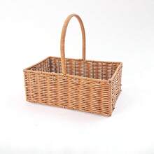 1個仿藤編花籃,紀念品禮品籃,鮮花插花籃,家居生活收納籃,手工仿藤編花籃,手編籃,田園風收納籃,收納架,花架 & 花籃,藤編手提籃,花籃,花盆,插花籃,田園手提籃,婚禮紀念品--手提花籃,手提水果籃,給家人和朋友的禮物,節日禮物,開學禮物,宿舍裝飾收納 - 彩色 - 查看 11