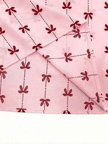 Blusa elegante con estampado de lazo para mujer, verano - Rosa 2 - Ver 4