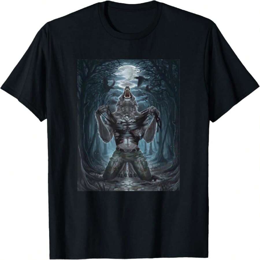 Werewolf Ripping Off Meme T-Shirt(1) - Negro - Ver 1