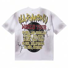 Custom-Made HARMONY Foreign Trade T-Shirts With Printed Designs, Minimum Order Of One Piece, Unisex Short-Sleeved T-Shirts From A Fashion Brand In Pure Cotton. - Black - View 10