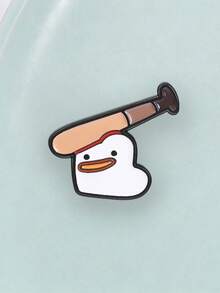 Duck With Baseball Bat Enamel Pin, Unique Collectible Accessory, Perfect Gift For Sports Fans, Durable & Stylish Design - Multicolor - View 6