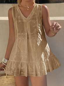 Women Midi Dresses - Apricot - View 6