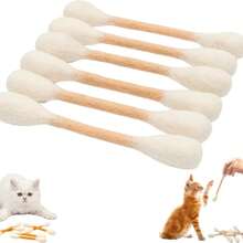 大型猫用棉签玩具 - 毛毡互动逗猫棒，色彩鲜艳的超大号棉签玩具，适合幼猫和成猫，是送给爱猫人士的完美礼物 - 彩色 - 查看 10