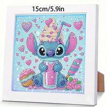 Tranh đính đá hình Stitch kem hoạt hình , tranh dán kim cương 5D tự làm thủ công cho trẻ em, tranh đính đá toàn bộ cho trẻ em, quà sinh nhật. - Xem 5