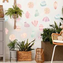 Pegatinas de pared con diseño de conchas marinas, mariscos y burbujas, decoración de pared con temática oceánica y de animales marinos para baño, dormitorio, sala de juegos, cocina y hogar - caparazón - Ver 5