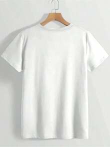 Y2K Women's Graphic Tees - Western Cowboy Style - Shiny Boot Print, Ideal For Country Parties, Rodeos, And Summer Outfits. Oversized Short-Sleeve Cotton T-Shirt, Casual Urban Style, Fashionable Women's Tops, Loose Summer Tees, Everyday Wear. - 白色 - 查看 3