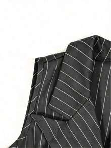 Elegant Sleeveless Striped Jumpsuit For Women - Black - View 5
