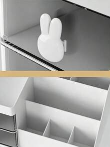 白色多功能桌面收納盒，可用作文具收納盒、筆筒、保養品收納盒，適用於浴室、書房、梳妝台，也可作為送給媽媽的禮物，適合度假海灘使用 - 白色 - 查看 7