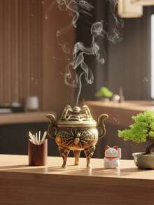 1个金属锌合金蜘蛛造型香炉，适用于线香和锥香。是家居装饰、中国茶道、家庭祭祀、家庭守护的理想之选。也是学生、上班族、冥想爱好者、瑜伽爱好者、SPA爱好者的完美礼物。 - A - 查看 4