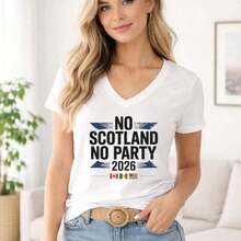 1 "No Scotland No Party 2026" T-Shirt, Scotland National Team World Cup T-Shirt, Army Tartan T-Shirt, 180g, 100% Cotton. - 黑色 - 查看 6