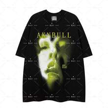 High-Quality Pure Cotton Short-Sleeved T-Shirt For Men And Women, With Ghost Portrait Print, European And American Hip-Hop Style, Fashionable And Urban Style For Summer. - White - View 5