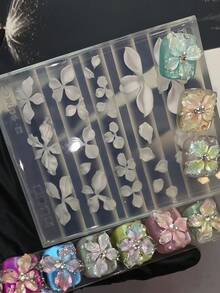 Nail Art 3D Embossed Floral Decor DIY High Transparency Silicone Mold - Clear - View 13