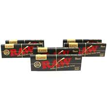 RAW Classic Black 1 1/4 Size Natural Unrefined Ultra Thin 79mm Rolling Papers 6 Packs - như hình ảnh - Xem 2