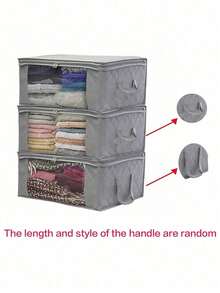 Foldable Clothes Storage Bags, Suitable For Home Organization, Clothing, Bedding, Sweaters, Bedroom, Pillows, And Wardrobe Storage And Organization - Dark Blue - View 8