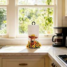 Metal Paper Towel Holder Countertop Rotation Freestanding Highland Cow Kitchen Paper Holder Stand - 黃色 - 查看 3