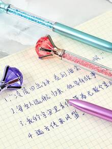 Bộ 4/12/24 bút bi đính đá pha lê cỡ lớn, bút bi sáng bóng mực đen, bút đính đá, thích hợp làm đồ dùng học tập, văn phòng phẩm, quà tặng Giáng sinh, đám cưới, sinh nhật. - Nhiều màu - Xem 4