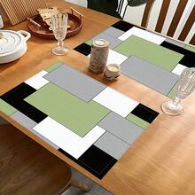 1 pièce/4 pièces/6 pièces/8 pièces, Décoration d'intérieur, Nappes de table en lin imprimées de motifs de style, Convient pour la table à manger, Décoration toutes saisons pour le printemps, l'été, l'automne, l'hiver, Nappes de table de style moderne lavables, Décoration de pièce, Nappes de table, Sous-verres, Nappes de table de cuisine et de salle à manger, Décoration de fête intérieure et extérieure, Décoration d'intérieur, Cadeau idéal - Multicolore - Voir 6