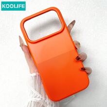 Koolife 1件裝 橘色磁吸 TPU 手機殼，極簡霧面防滑格紋紋理，防震保護殼，適用於 iPhone 18 Pro/18 Pro Max/17/17 Pro/17 Pro Max/16/15/14/13 - 橘色 - 查看 5