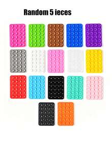 48pcs Double-Sided Suction Cup Phone Holder, 24 Suction Cups Per Side, Detachable, Waterproof, 360° Rotation, Suitable For Bathroom Wall, Glass Mirror, Vanity, Any Smooth Surface, Not For Rough Walls, Fits All Phones And Mini Tablets - Multicolor - View 24