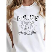 Camiseta de moda de manga corta y cuello redondo con estampado gráfico de . Hecha de 100 % puro algodón con peso prémium de 180 g, es ultrasuave, amigable con la piel, transpirable, ligera y cómoda para todo el día. Silueta casual clásica que garantiza gran comodidad - Blanco - Ver 8