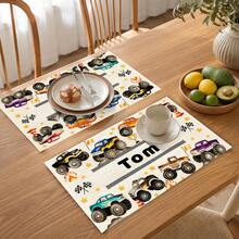 1pc Cartoon Style Linen Placemat, Breakfast Mat, Coffee Coaster, Bowl Pad, Kitchen Accessory, Easy To Clean Dining Mat, Suitable For Home, Restaurant, Restaurant Decor, Holiday Gift, Gift For Friends, Multi-Piece Set - Multicolor - View 10