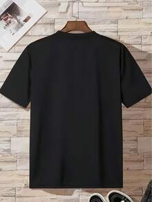Soft, Breathable, Solid-Color Short-Sleeved T-Shirt For Women, Perfect For Summer. - 黑色 - 查看 2