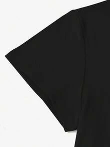 ¡Oferta por tiempo limitado, unidades limitadas,  relámpago! Camisas casuales para mujer, camisetas de poliéster para mujer, camisas elegantes.Nueva camiseta de verano de manga corta para mujer con estampado de fénix y flores, elegante, con estilo y versátil - Negro - Ver 4