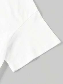 Camiseta básica minimalista de mujer de algodón suave, con parte delantera corta y parte trasera larga, estilo elegante adecuado para salidas, combinaciones, viajes, vacaciones, playa, fiestas, cumpleaños, festivales de música - Blanco 4 - Ver 5