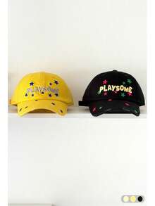 Vintage American Embroidered Letter Camo Distressed Brim Baseball Cap, Unisex Punk Chain Street Snapback Hat With Embroidered Guns & Bones Rivet Distressed Washed Black Denim Curved Brim Cap - Multicolor - View 5