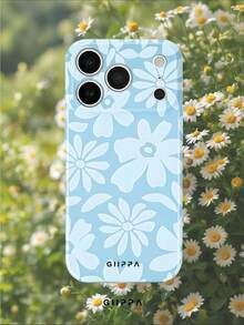 GIIPPA 1 Piece Vintage Floral Pattern Phone Case, Soft Blue Base, Fits 17 Pro Max, 16 Pro Max, 15 Pro Max, 14 Pro Max, Korean Stylish & Elegant Design, Suitable For 11/12/13/14/15/43 Pro Max Plus, Great Gift For Girlfriend On Christmas, Valentine's Day, Easter, Wedding Season And Birthday - Light Blue - View 8