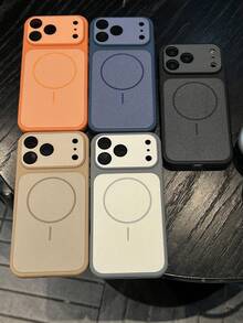 Funda de teléfono con carga inalámbrica, lente de doble color y carga magnética compatible con iPhone 17ProMax, 17Pro, 17, 16ProMax, 16Pro, 16, 15, 14, 13 Pro Max, cubierta protectora trasera con carga inalámbrica y lente - Negro - Ver 7