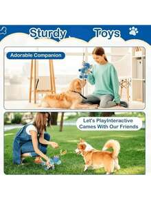 1 PC Durable Elephant Plush Dog Doll - Built-In Squeaker And Rustle Sound, With Dental Cleaning Bumps, Reinforced Stitching, Suitable For All Dog Breeds For Interactive Fun, Relieving Boredom And Anxiety, Pet Dog Doll, Chew-Resistant, Teething, Tooth Cleaning, Interactive Training Doll, Boredom Relief, Energy Consumption - Multicolor - View 9