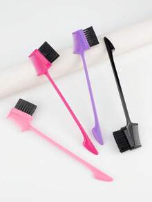 2pcs Edge Control Brushes, Suitable For Hair Edge And Eyebrow Styling In Women,Special For Real Hair Wigs - Multicolor - View 4