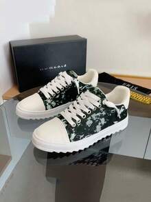 Giày Numeris dành cho nam và nữ, giày unisex, đa năng, phong cách đường phố, giày thể thao casual mùa thu đông, đế dày, tăng chiều cao, giày casual đôi cổ điển thời trang bằng vải canvas. - màu xanh lá - Xem 2