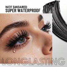 Julystar 12ml Large-Capacity Silver-Tube Mascara: Intense Black, Curling, Long-Lasting,Smudge-Proof - Black - View 8