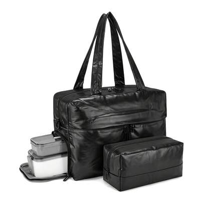 NEWHEY Men's Multi-Pocket Messenger Bag PU Leather Laptop Bag, Multifunctional Lunch Bag, Waterproof Men's Briefcase, Handheld Work Bag Suitable For Work, University, Office, Travel Handbag