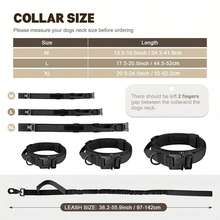 Tactical Dog Collar And Leash Set, Adjustable Military Training Nylon Dog Collar With Control Handle And Metal Buckle, Suitable For Medium And Large Dogs - Multicolor - View 5