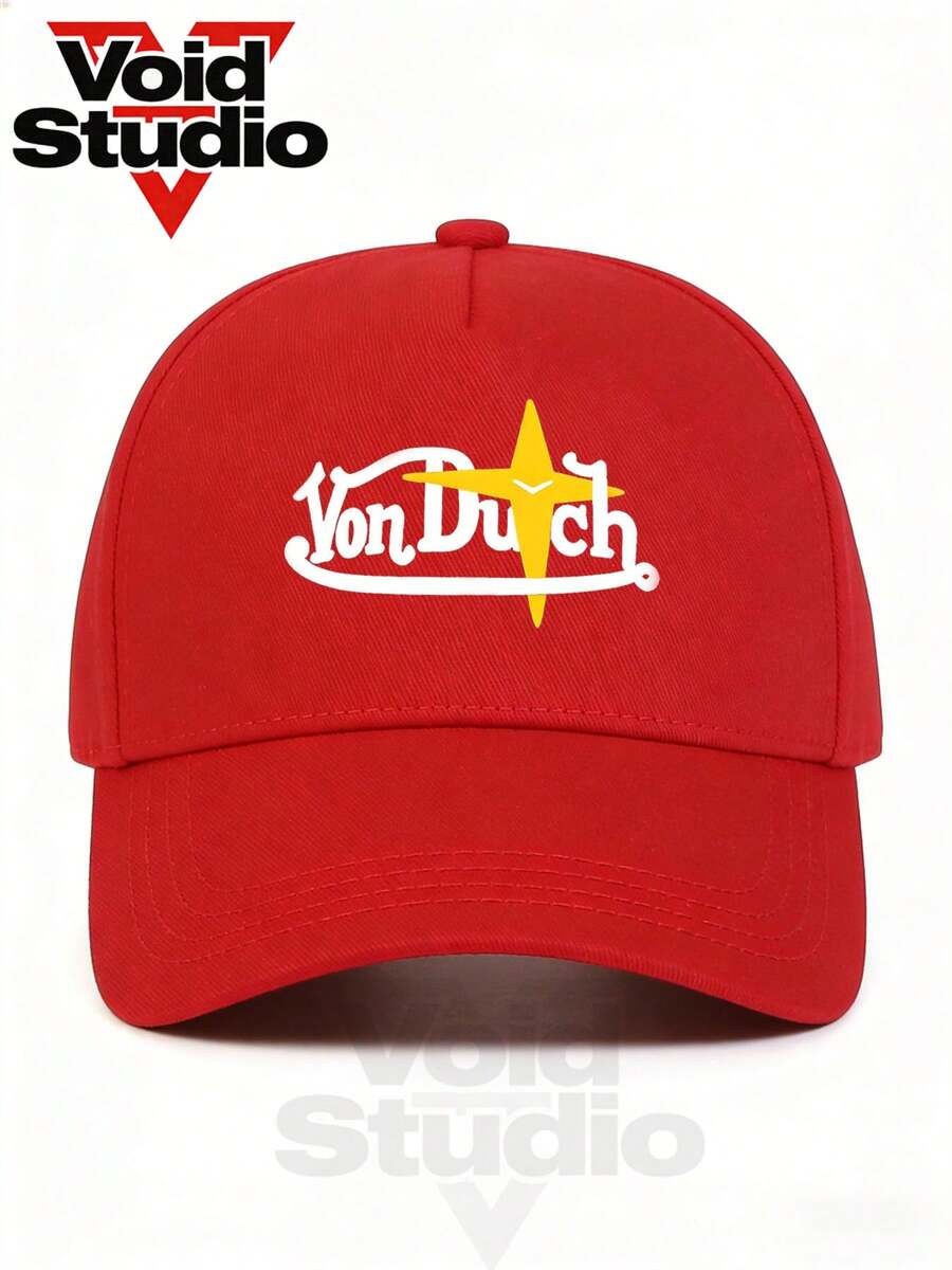 1 Cap,Dutch - Unisex Lettering &Print Hip-Hop Street-Style Baseball Cap Trucker Hat, Dad Hat, Hip-Hop Cap - Ideal For Outdoors, Travel, Hiking, And The Beach - Đỏ - Xem 1