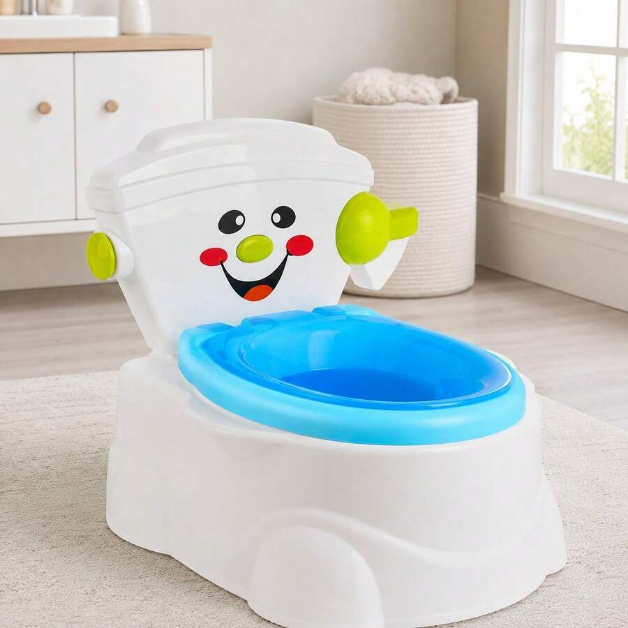 1pc Potty Training Toilet Seat With Splash Guard 2 In 1 Toddler Training Portable Chair Urinal Easy To Carry - Blue - View 1
