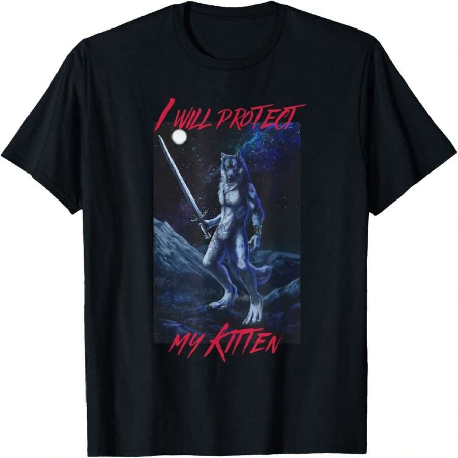 Werewolf Ripping Meme Alpha Wolf Werewolf Literally Me T-Shirt(1) - Negro - Ver 1