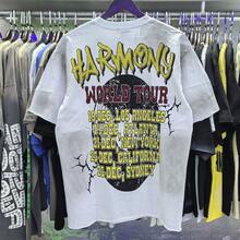 Custom-Made HARMONY Foreign Trade T-Shirts With Printed Designs, Minimum Order Of One Piece, Unisex Short-Sleeved T-Shirts From A Fashion Brand In Pure Cotton. - Black - View 4