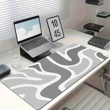 Large Gaming Mouse Pad (Multiple Sizes) - Non-Slip Rubber Base | Extended Keyboard & Mouse Desk Mat | Stylish Grey & White Abstract Design | Ideal For Work, Gaming, Office, And Home Use - Mouse Pad - View 12