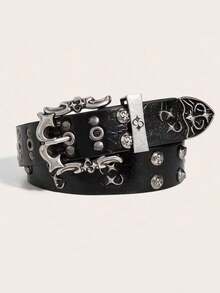 1pc Solid Color Street Party PU Leather Belt, Fashionable & Versatile For Men, Suitable For All Seasons - Multicolor - View 10