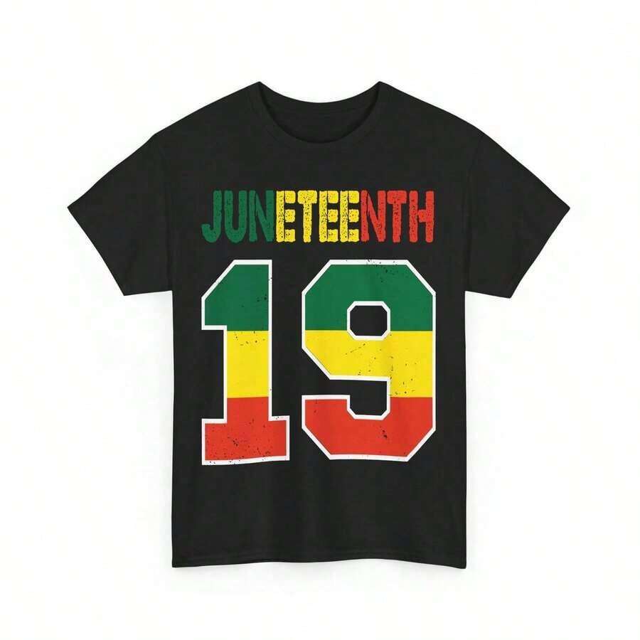 Camiseta del 19 de junio, Camiseta Afroamericana Juneteenth 1865 para Hombres y Mujeres - Negro - Ver 1