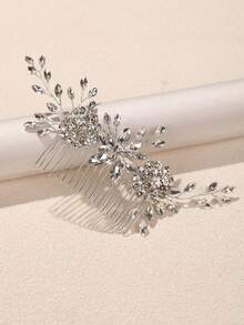 1pc Luxury Crystal Headpiece, Bridal Wedding Hair Accessory For Women And Girls - 63341 - View 10