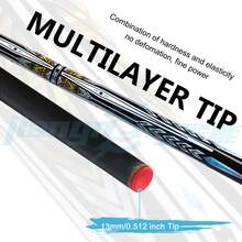 1/2 Split Glass Fiber Billiard Pool Cue, 19-20Oz 13mm Tip Cue For Home & Game Room - Black - View 4