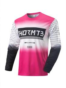 HISERWA Men's Ice Silk Summer Motocross Jersey – Long Sleeve Ultra Breathable Quick Dry Oversized Downhill MTB Shirt For BMX Mountain Bike Enduro Racing - Black - View 15