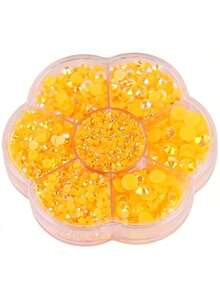 每盒5000顆，2mm、3mm、4mm、5mm、6mm共5種尺寸。花形盒裝平底水晶水鑽，多色水晶寶石，珠寶珠飾，玻璃藝術貼紙。適用於衣服、包包、鞋子、杯子、手機殼、手工藝品和DIY裝飾 - 5000件 - 查看 26